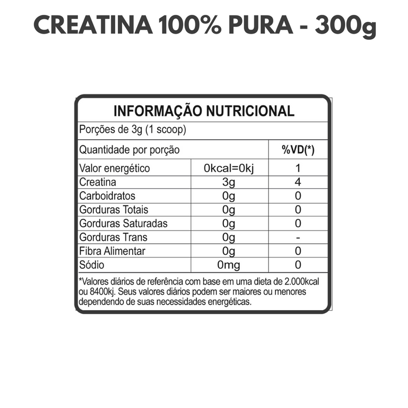 CREATINA 100% PURA 300g+ PRE WORK 300g